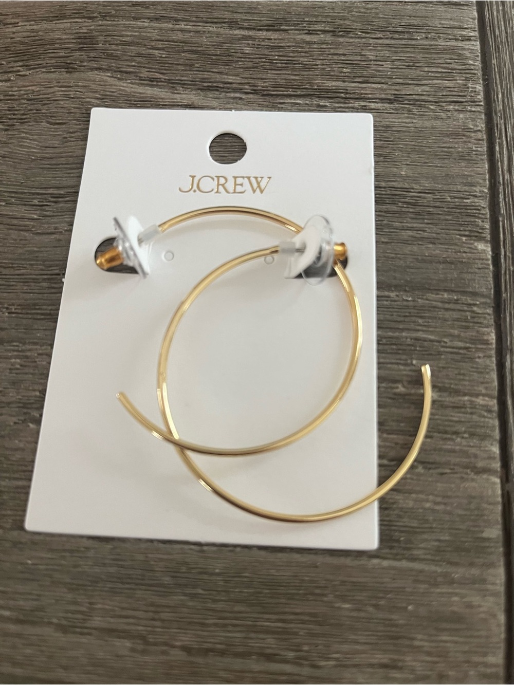 J.Crew Thin Gold Open Hoop Earrings